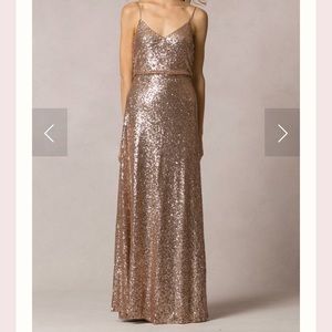 Jules rose gold dress